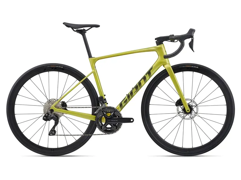 Giant Defy Advanced 1 Performance Road Bike in Cyber Lime