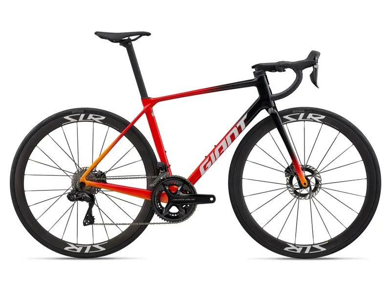 2026 Giant TCR Advanced Pro Dura Ace Road Bike in Black/Rosso Corsa