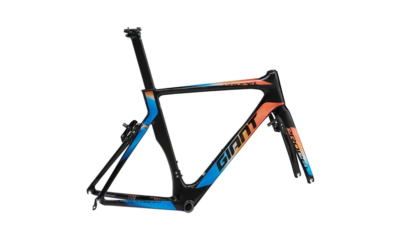 2018 GIANT PROPEL ADVANCED CARBON PRO ROAD FRAME, CARBON/BLUE/ORANGE