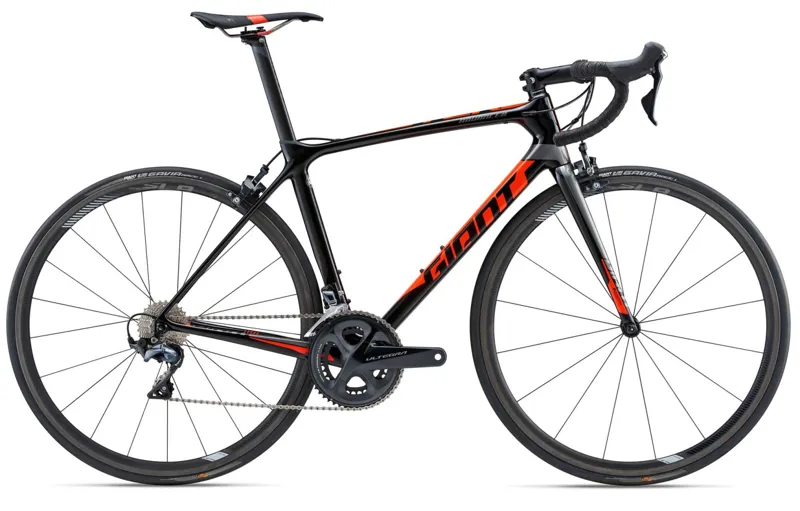 2018 TCR ADVANCED PRO 1 CARBON ROAD BIKE, GLOSS CARBON/NEON RED