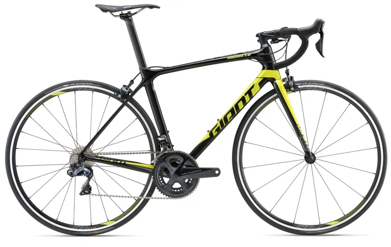 2018 TCR ADVANCED 0 CARBON ROAD BIKE, SATIN CARBON/YELLOW/CHARCOAL