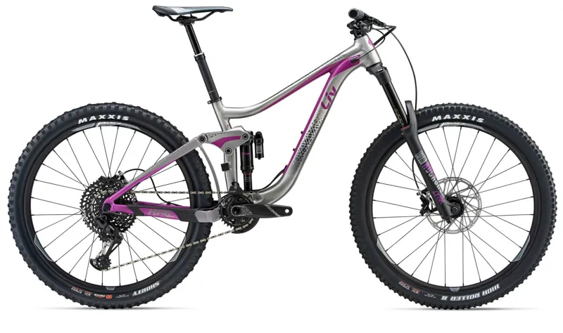 2018 LIV HAIL 1 LADIES FULL SUSPENSION MTB SLIVER/PURPLE