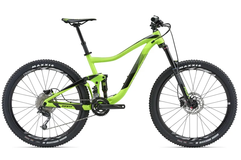 2018 GIANT TRANCE 4 ALLOY TRAIL BIKE, SATIN NEON GREEN/WHITE/BLACK