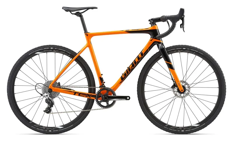 2018 GIANT TCX ADVANCED PRO CARBON CYCLOCROSS BIKE, GLOSS ORANGE/BLACK