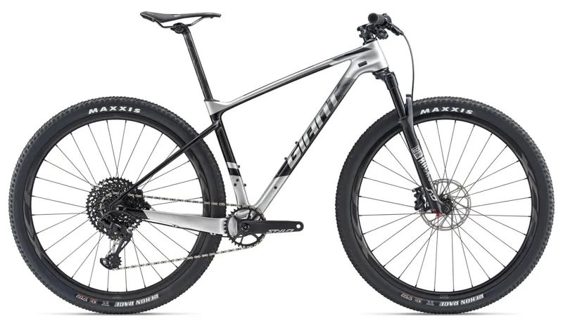 2019 Giant XTC Advanced 29er 1 Carbon Men Hardtail Mountain Bike Silver