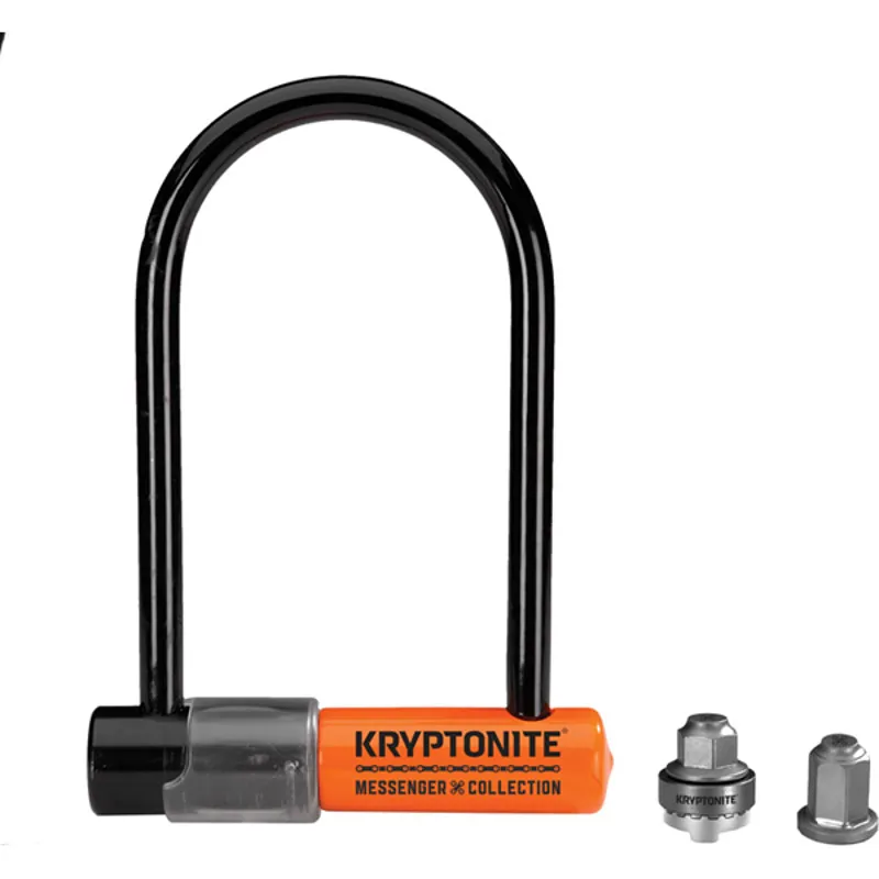 KRYPTONITE MESSENGER AND COMMUTER MINI U LOCK WITH M9 WHEELNUTZ