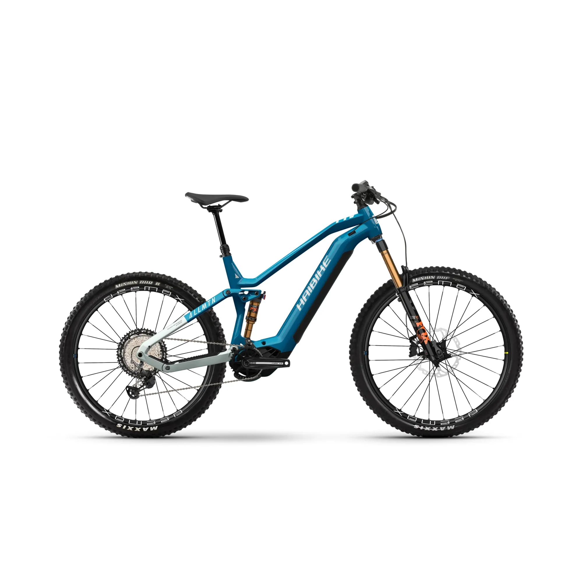 2024 Haibike Allmtn 10 Electric Full Suspension Bike Blue Silver