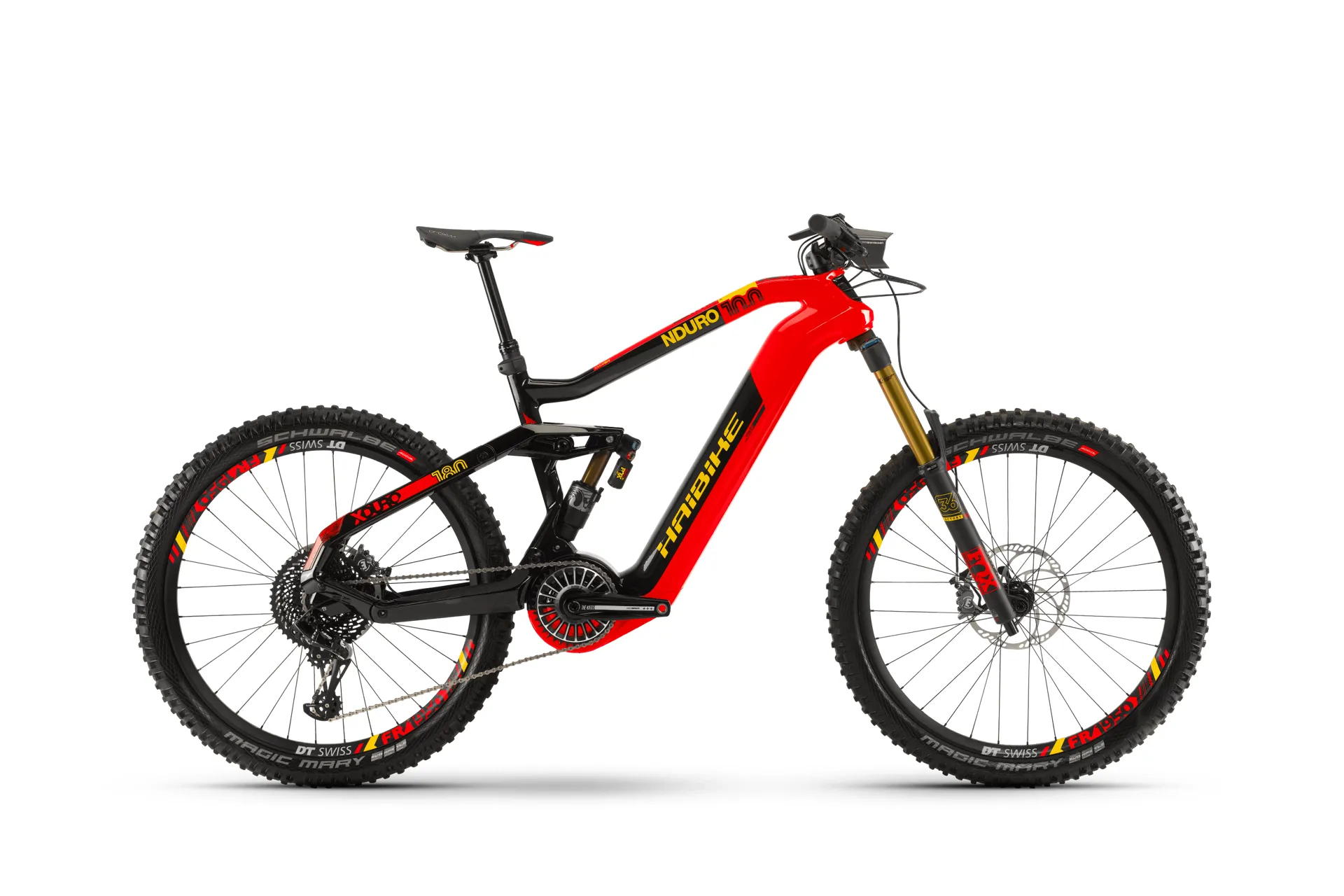 2019 Haibike Xduro Nduro 10.0 Mens Electric FS Mountain Bike in Red