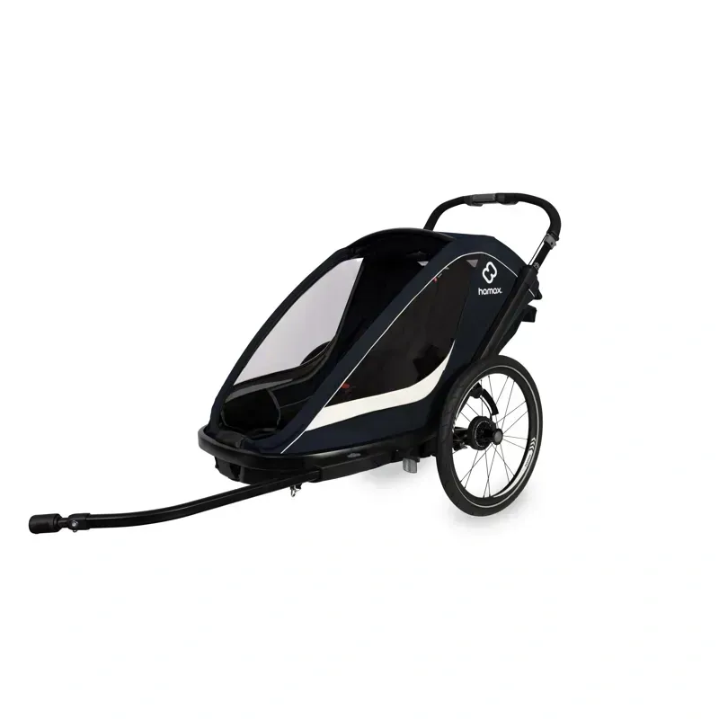 Hamax Breeze Twin Child Bike Trailer in Navy/Cream