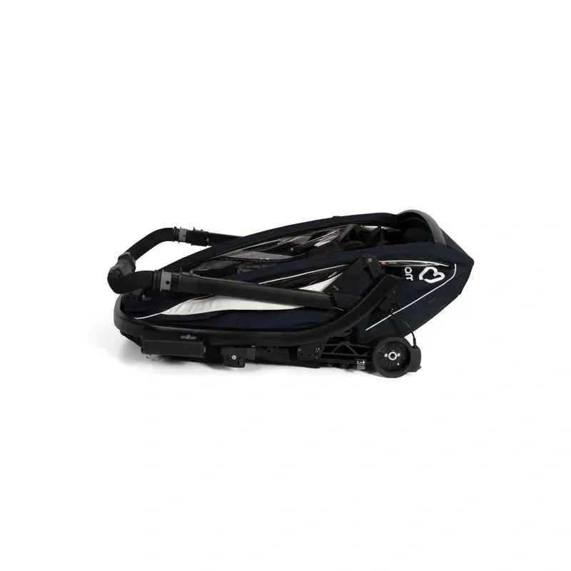 Hamax Breeze Twin Child Bike Trailer in Navy/Cream-3