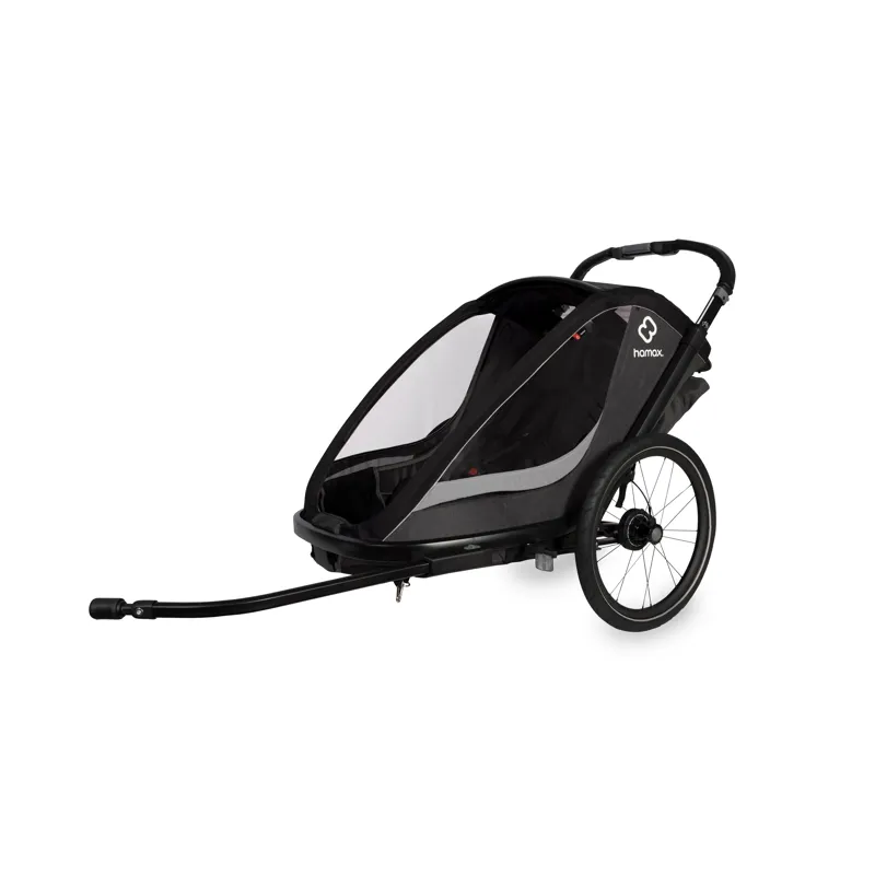 Hamax Cocoon Twin Child Bike Trailer 2022 in Grey/Black