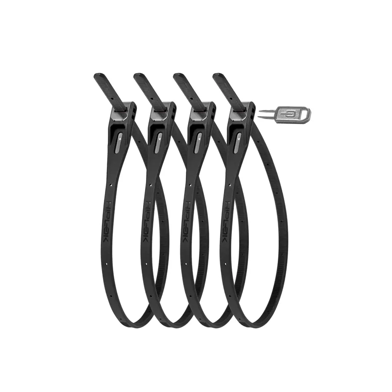Hiplok Z-Lok Armoured 4 Pack Reuseable Ties - Black