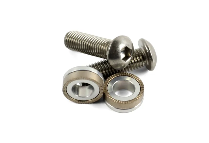 Hope M10 Stainless Steel Domed Bolts/Washers Pair in Silver