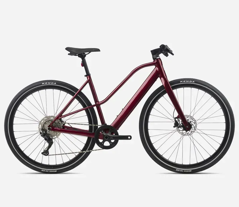 Orbea Vibe Mid H30 e-Road Bike In Metallic Dark Red