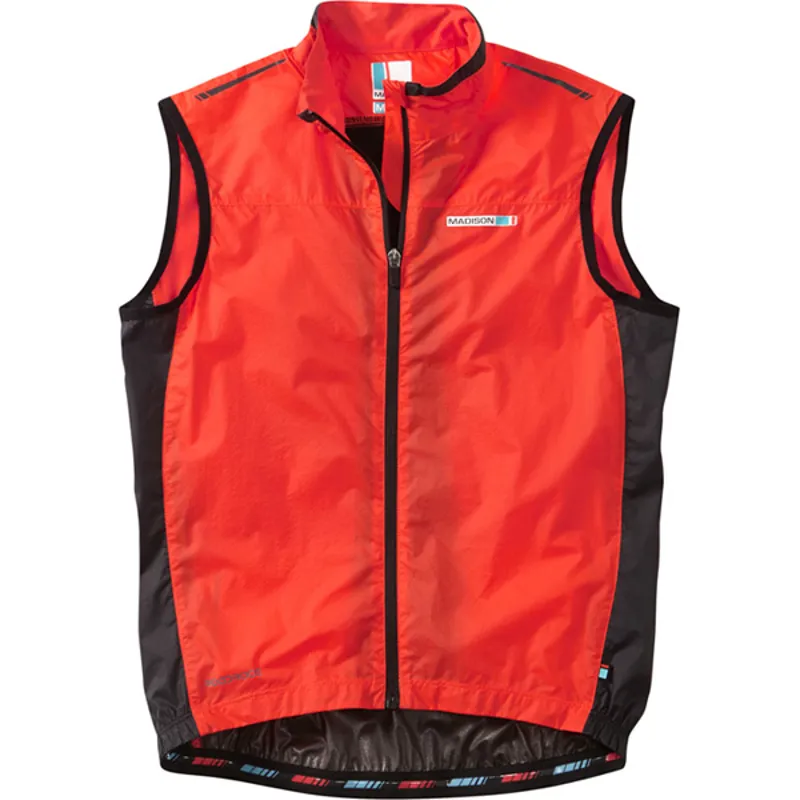 Madison RoadRace Premio Mens Windproof Gilet in Red-1