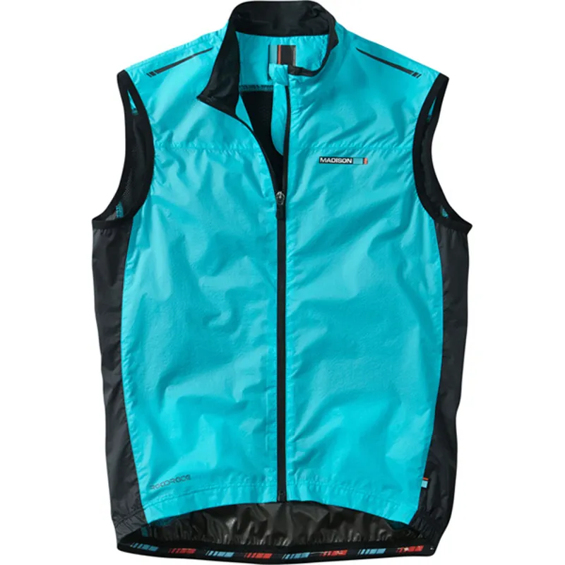Madison RoadRace Premio Mens Windproof Gilet in Blue-1