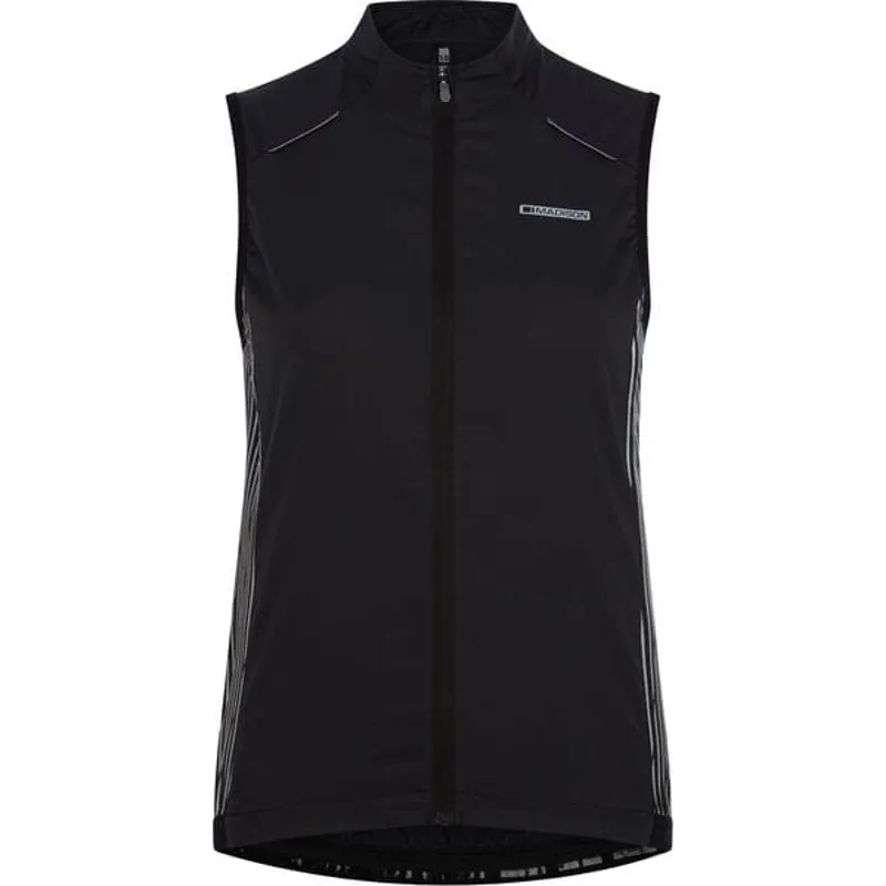 Madison Stellar Reflective Windproof Women's Gilet in Black