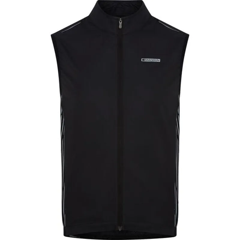 Madison Stellar Reflective Windproof Gilet in Black