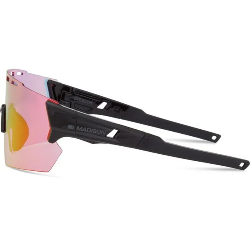 MadIson Stealth 3pack BK/ PK Black one size pink orange mirror amber clear GLASSES-1