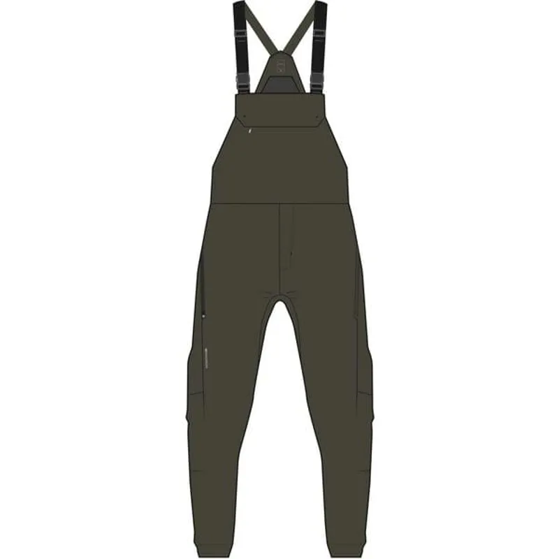 Madison DTE 3-Layer Waterproof Bib Trousers In Midnight Green