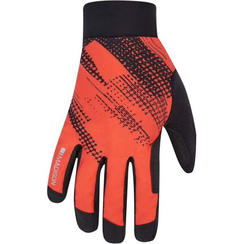 Madison Flux Waterproof Trail Gloves magma red perforated bolts