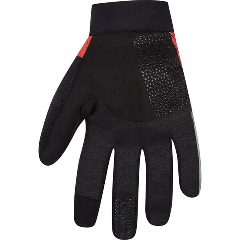 Madison Flux Waterproof Trail Gloves magma red perforated bolts-1