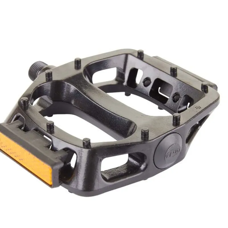 MPART Alloy Plat Pedals W/Moulded Pins 9/ 16 Black 9/16 inches