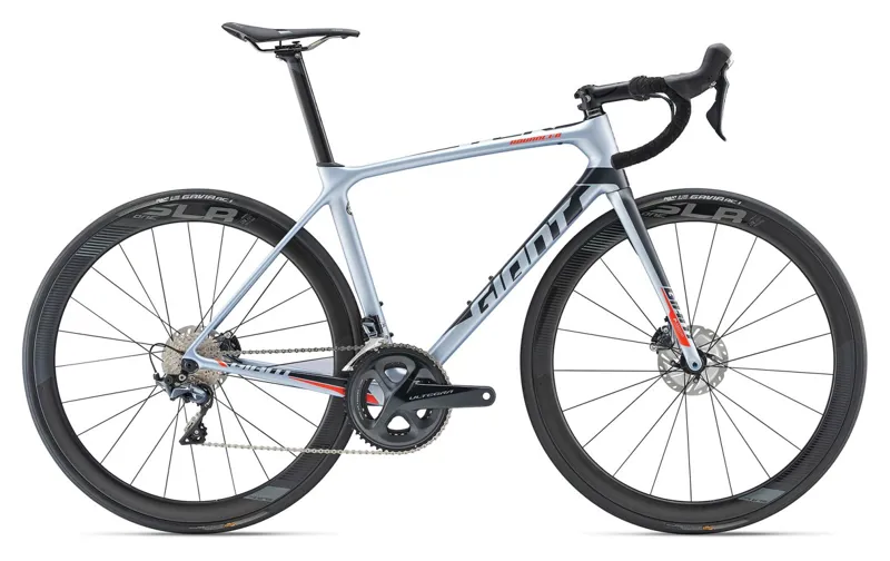 2019 Giant TCR Advanced Pro 1 Disc Road Bike in Silver