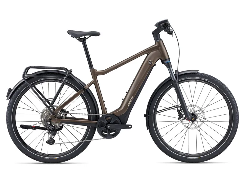 2024 Giant Explore E+ 1 Pro DD - 800w Electric hybrid bike - Satin Truffle