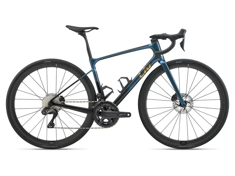 2025 Liv Avail Advanced Pro 0 Road Race Bike In Gloss Ocean Twilight/Carbon Smoke/Gold Chrome
