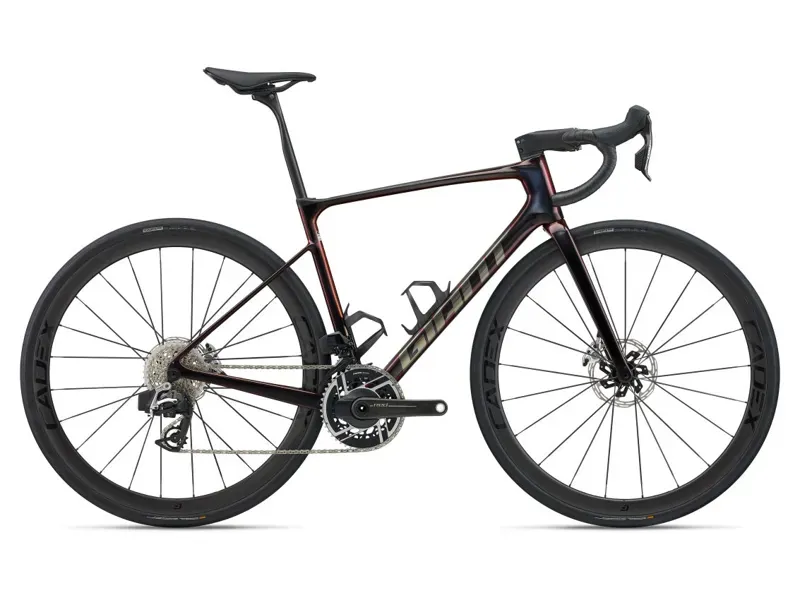 2025 Giant Defy Advanced SL 0 Road Bike In Gloss Black Lava/Matte Black/Chrome