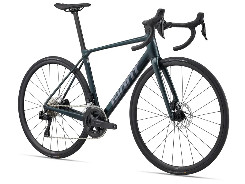 2025 Giant TCR Advanced 1 - 105 Di2 equipped Road Race Bike - Asphalt Green-1