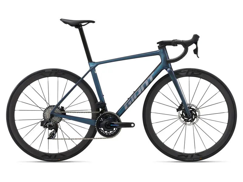 2025 Giant TCR Advanced Pro 0 - SRAM AXS equipped Road Race Bike - Gloss Ocean Twilight / Lightning Silver