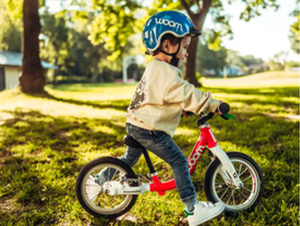 Lightweight Woom Original 1 balance bike for young riders