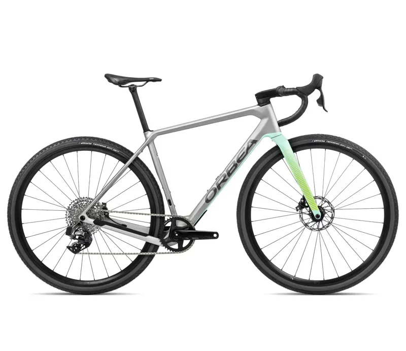 Orbea Terra M31eTeam 1x Gravel Bike In Stone Silver/Ice Green