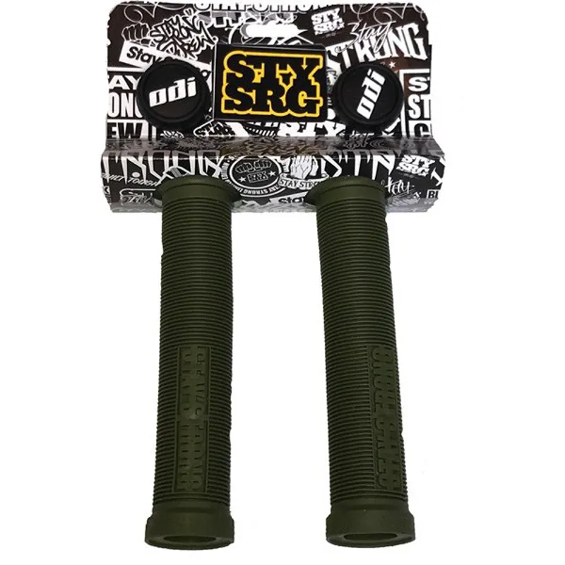 Odi Stay Strong 143mm Scooter Grips in Green