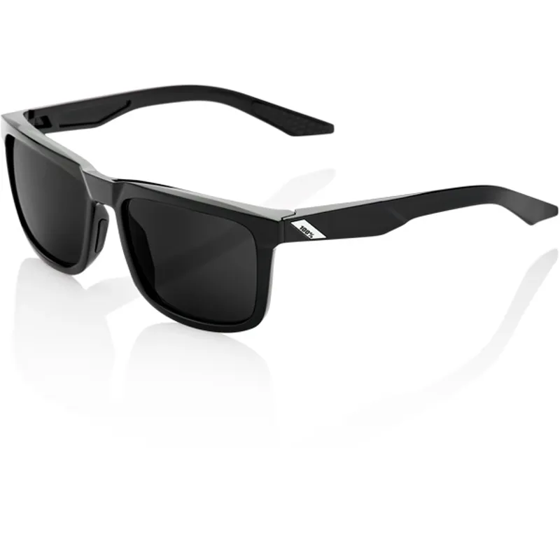 100 Percent Blake Grey PeakPolar Lens Sunglasses in Black