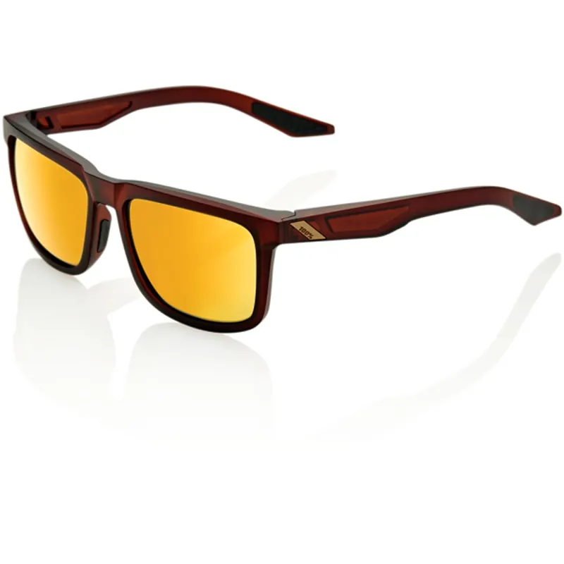 100% Blake Gold Lens Sunglasses in Red