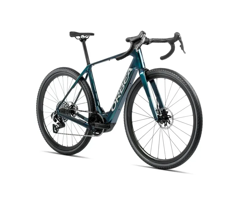 2025 Orbea Denna M20 E-Road Bike In Escape Green Gloss/Foggy Matt-1