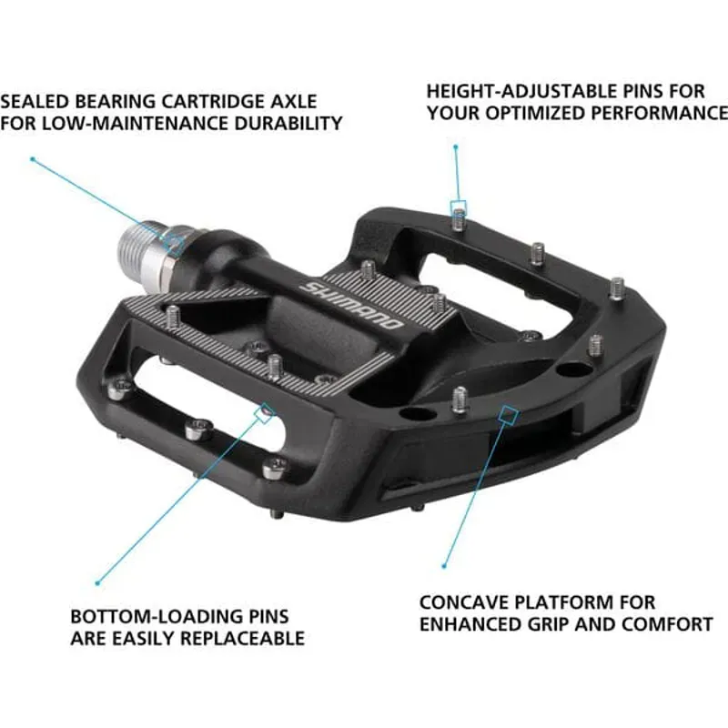 Shimano PD-GR500 Flat Pedals in Black-1