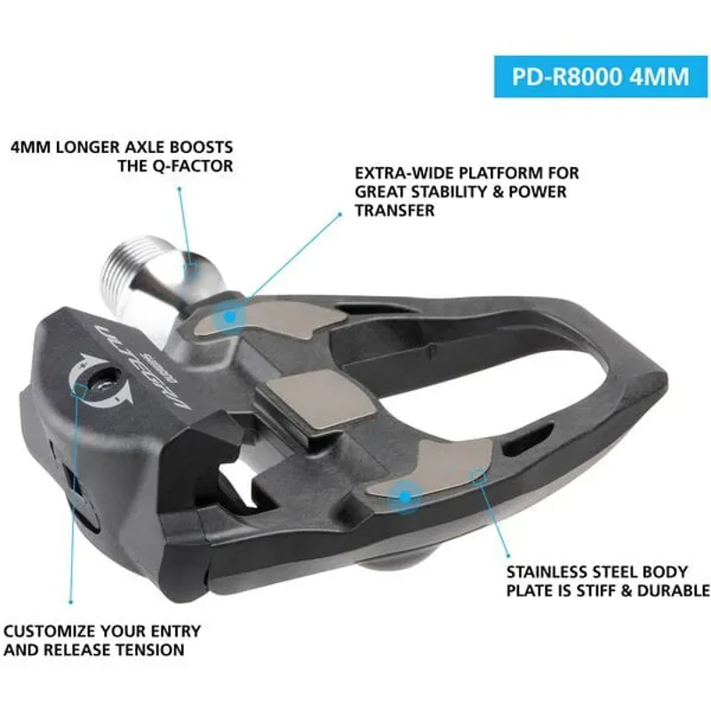 Shimano Ultegra PD-R8000 SPD-SL Road Pedals +4mm Axle-1