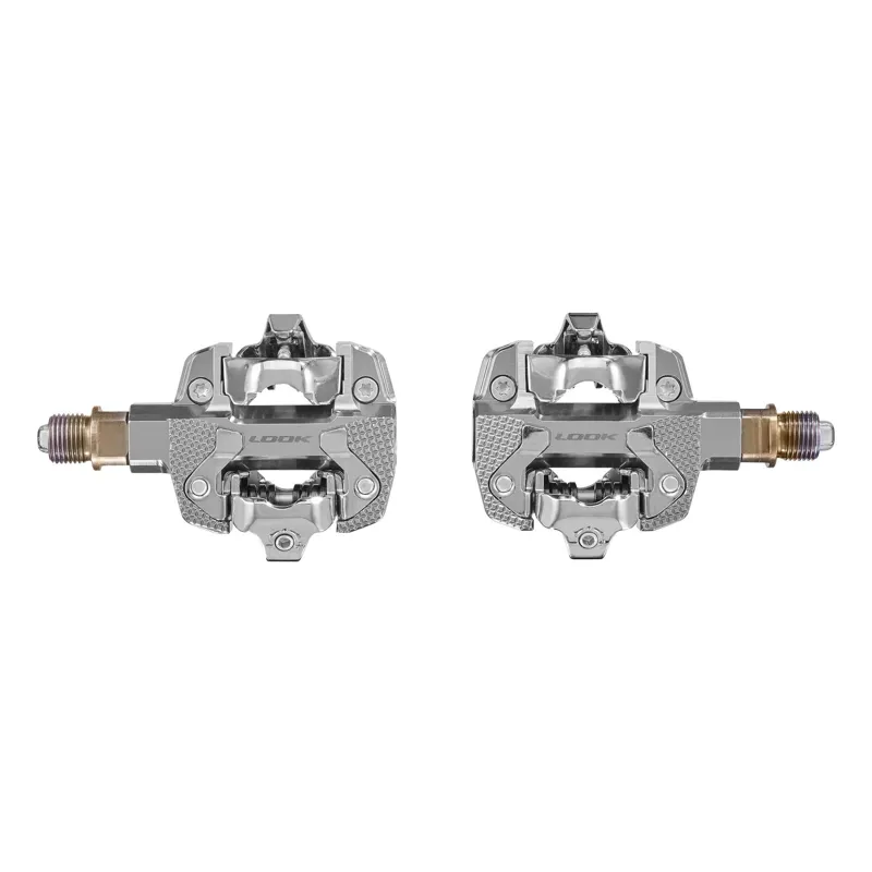 Look X-Track Power Dual Sided Powermeter Pedals: SILVER size