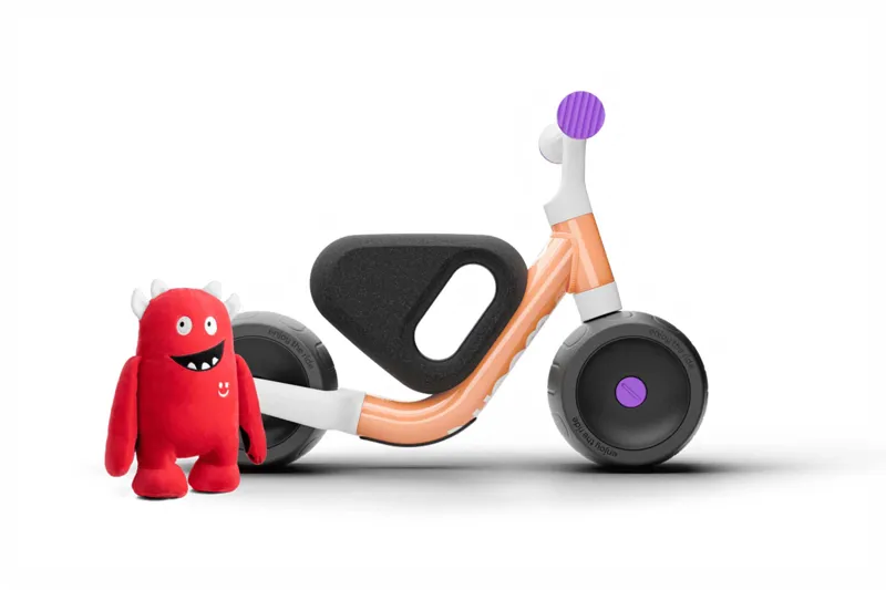 woom WOW Self-Balancing Balance Bike - Ages 9-36 Months - Pop Peach