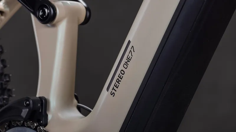 2026 Cube Stereo Hybrid one77 HPC SLX 800 - Full Suspension eBike - Glint Sand / Black-5