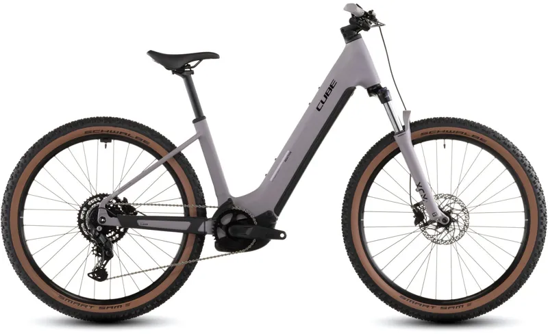 2026 Cube Reaction Hybrid Performance 600 - Easy Entry eBike - Plum Grey / Black