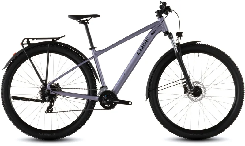 2026 Cube Aim One FE - Fully Equipped Mountain Bike - Light Purple / Chrome