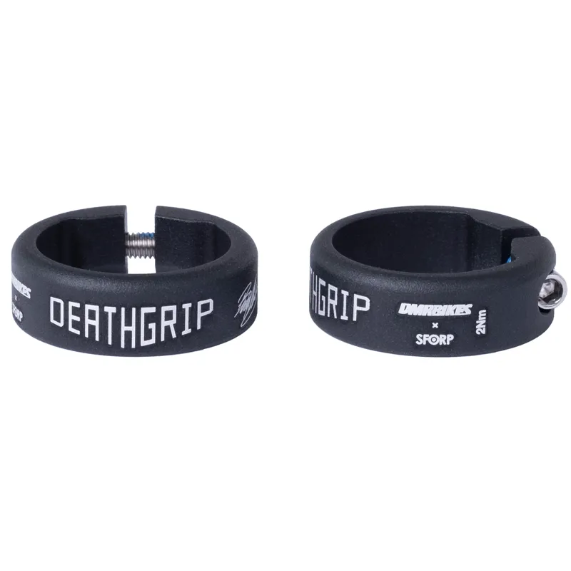 DMR Replacement DeathGrip MTB Bar Grip Collar 2-pack in Matte Black-1