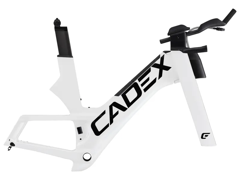 2025 Cadex Tri Frameset - Carbon TimeTrial Frameset - White / Black
