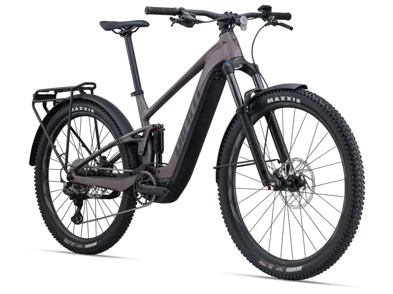 2023 Giant Stance E+ EX - Fully equipped Full Suspension eBike - Charcoal Plum-1