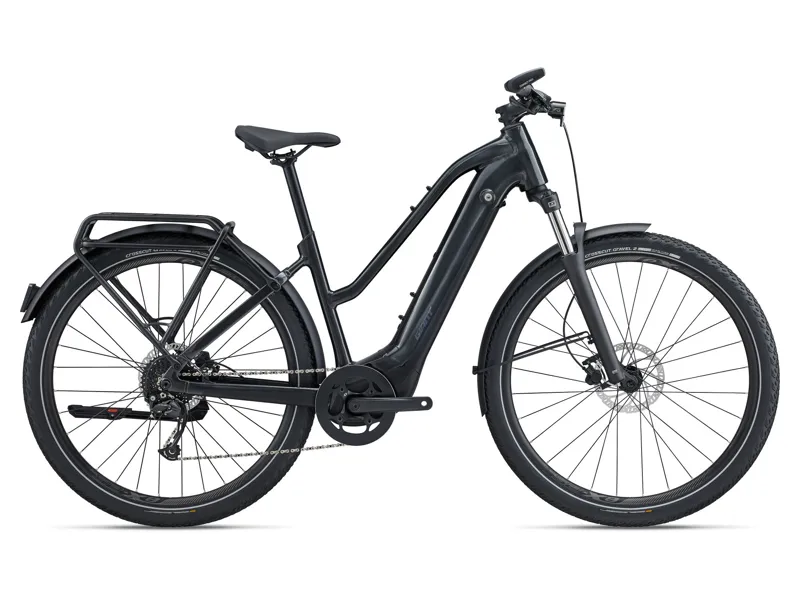 2023 Giant Explore E+ 2 Staggered Electric Hybrid Bike - Gunmetal Black